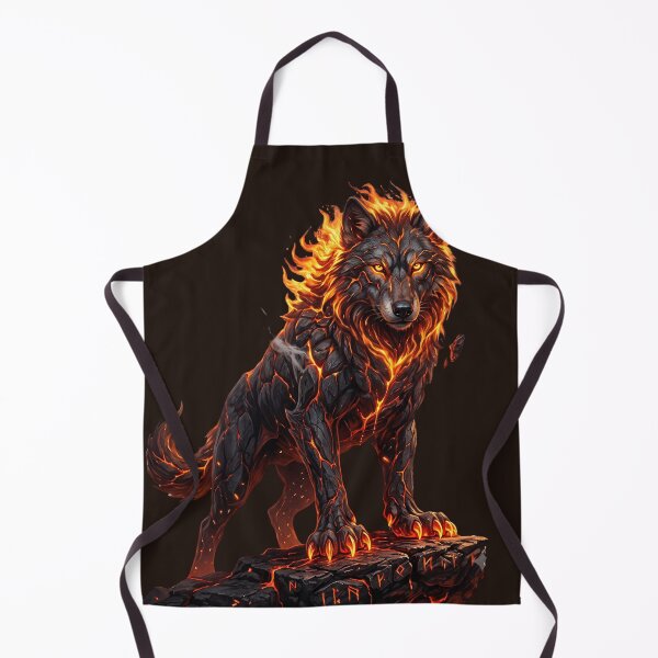 Item preview, Inferno Wolf Guardian | Volcanic Lava Beast designed and sold by Origamoart.