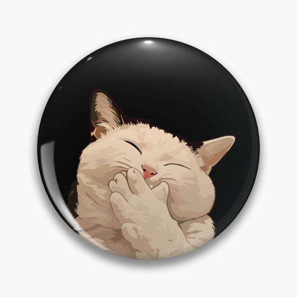 Item preview, Cute Laughing Cat - Funny Cat Covering Mouth with Paw Art designed and sold by arfindo-indra.