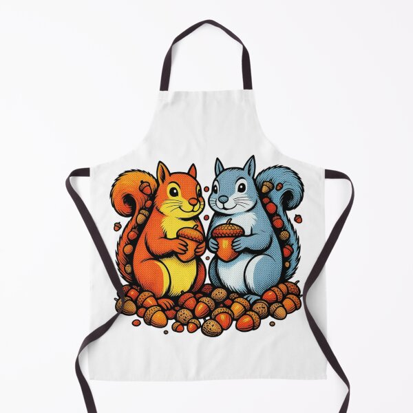 Item preview, Retro Comic Style Squirrels with Acorns - Pop Art Animal Illustration designed and sold by VibranPalette.