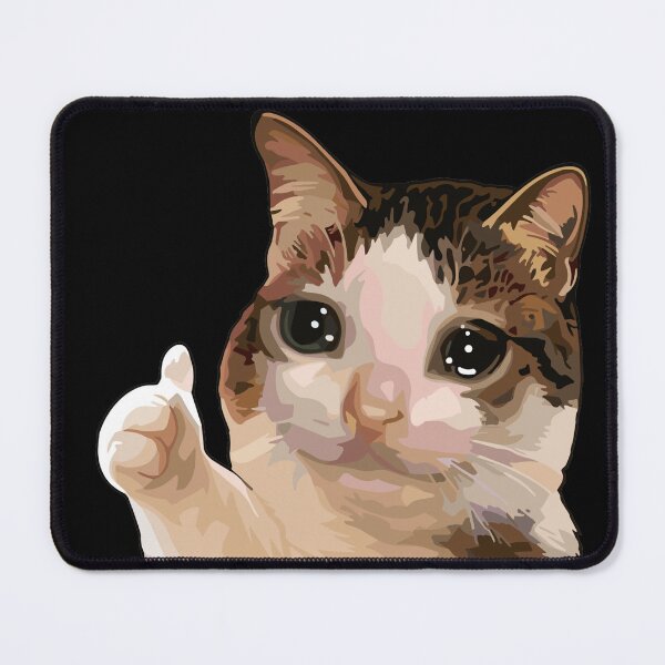 Item preview, Thumbs Up Crying Cat - Funny Meme Feline Thumbs Up Art designed and sold by arfindo-indra.