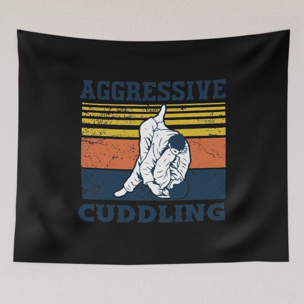 Item preview, Aggressive Cuddling Retro BJJ Grappling designed and sold by Inkirra.