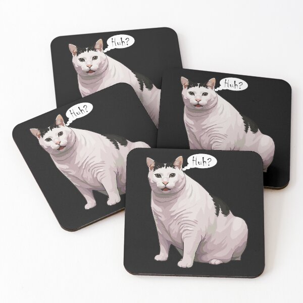 Item preview, .Huh? Confused Cat Meme - Funny White and Black Cat Speech Bubble Art  designed and sold by arfindo-indra.