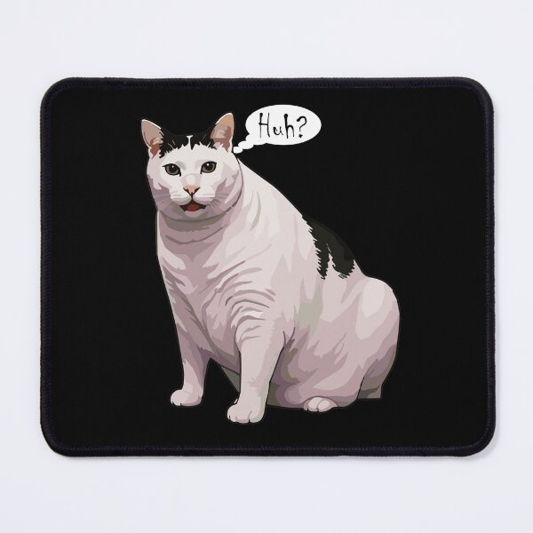 Item preview, .Huh? Confused Cat Meme - Funny White and Black Cat Speech Bubble Art designed and sold by arfindo-indra.