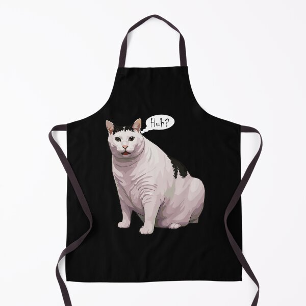 Item preview, .Huh? Confused Cat Meme - Funny White and Black Cat Speech Bubble Art designed and sold by arfindo-indra.