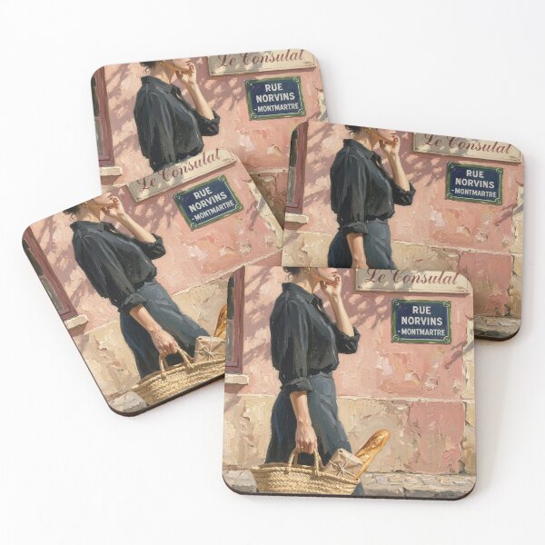 Item preview, Morning at Le Consulat, Montmartre – French Impressionist Parisian Art Print designed and sold by CARRAANN.
