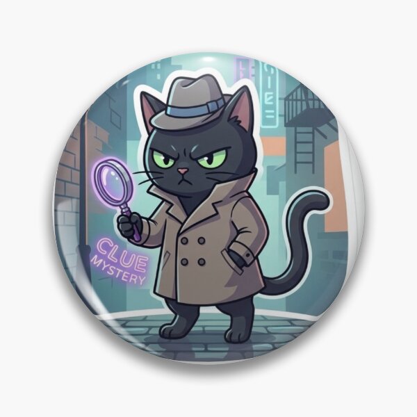 Item preview, True Crime Cat Detective Magnifying Glass Mystery designed and sold by Koussgh.