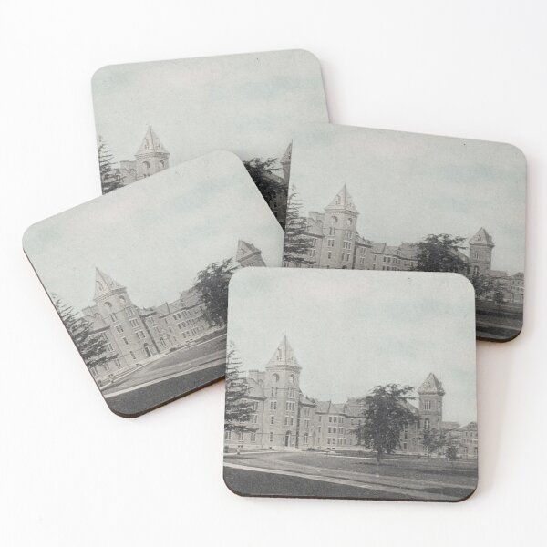 Item preview, Jacksonville State Hospital (Jacksonville, Illinois) Vintage Postcard – Black & White designed and sold by GhostlyWorld.