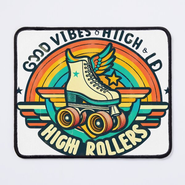Item preview, Retro Roller Skate Good Vibes High Rollers 70s designed and sold by SivaStudios.