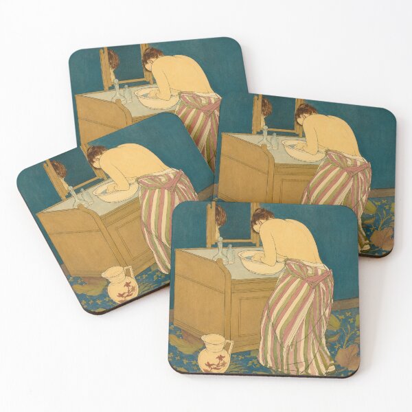 Item preview, Woman Bathing - Mary Cassatt - Art Nouveau Wall Art + Vintage Woman at Washstand + Bathroom Decor Lovers designed and sold by RickE.
