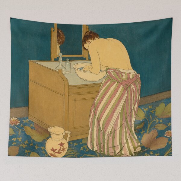 Item preview, Woman Bathing - Mary Cassatt - Art Nouveau Wall Art + Vintage Woman at Washstand + Bathroom Decor Lovers designed and sold by RickE.