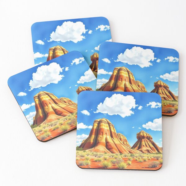 Item preview, Vibrant Striped Desert Rock Formations Landscape Art designed and sold by EllDAV777.