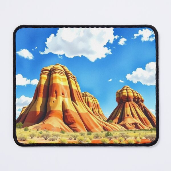 Item preview, Vibrant Striped Desert Rock Formations Landscape Art designed and sold by EllDAV777.