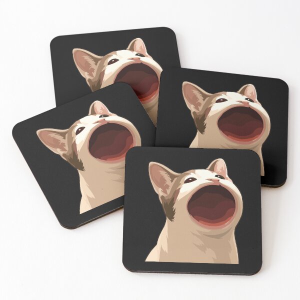 Item preview, Pop Cat Meme - Funny Wide Open Mouth Cat Art designed and sold by arfindo-indra.
