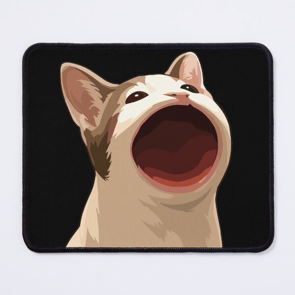 Item preview, Pop Cat Meme - Funny Wide Open Mouth Cat Art designed and sold by arfindo-indra.