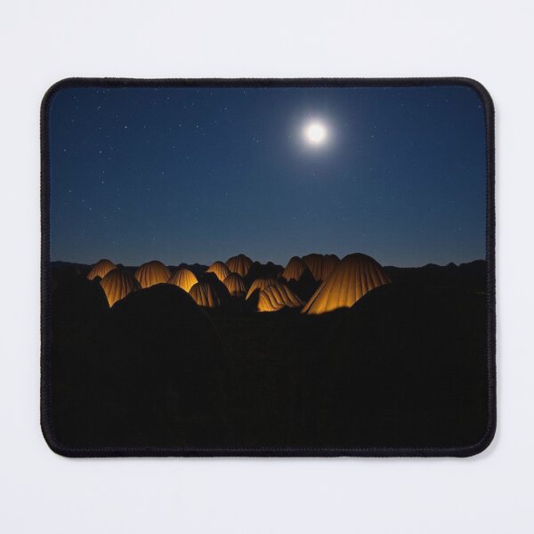 Item preview, Glowing Desert Tents Under Starry Night Sky Moonlit Camp designed and sold by EllDAV777.