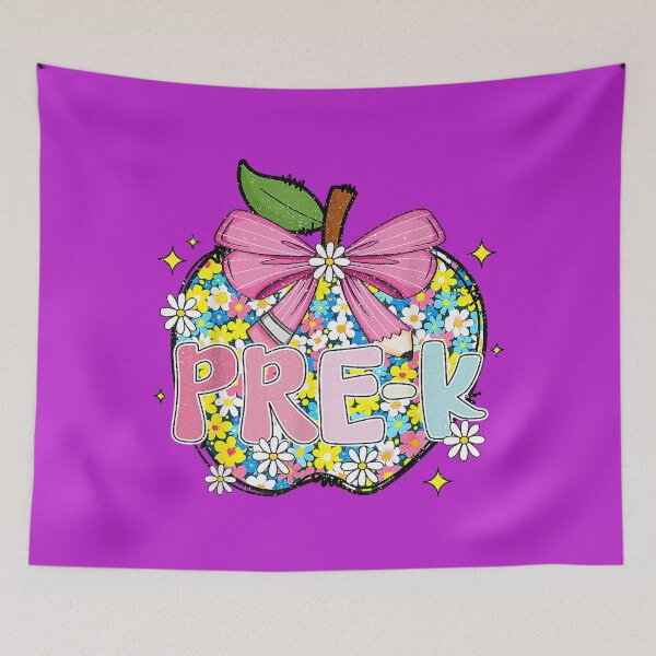 Item preview, Pre-K Apple Bow Back to School Preschool Girl Kids designed and sold by melodycook.