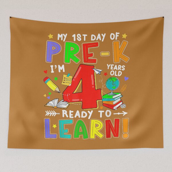 Item preview, First Day of Pre-k 4 Years Old Ready to Learn Boy Girl designed and sold by mjohnson9.