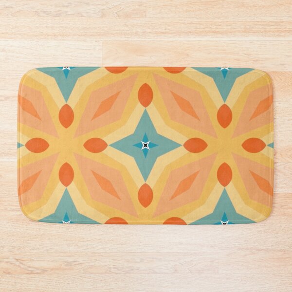 Item preview, Turquoise and Peach Star Pattern designed and sold by Ellie&CharChar&Evy.