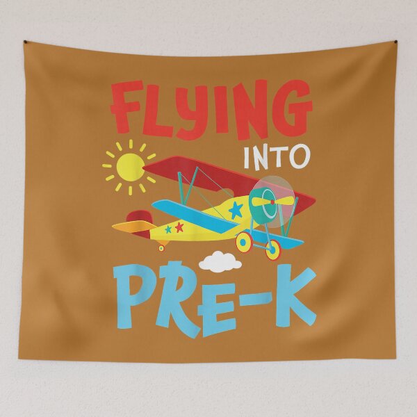 Item preview, First Day of Pre-K Back To School Flying into PreK Aeroplane designed and sold by mjohnson9.