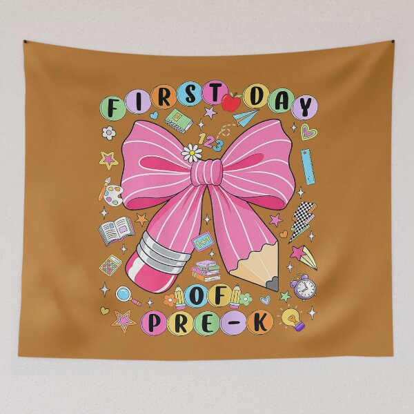 Item preview, First Day of Pre-K Coquette Bow Back to School Girls Kids designed and sold by mjohnson9.