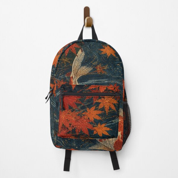 Item preview, Koi Fish Beneath Autumn Maple Leaves designed and sold by Silent Japan Studio.
