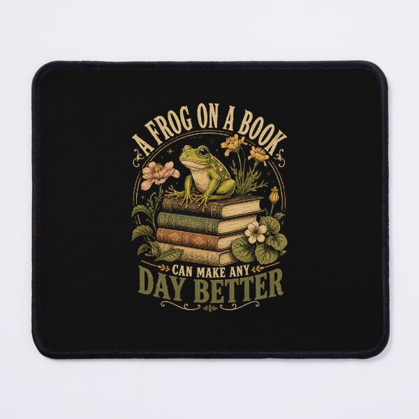 Item preview, A Frog on a Book Can Make Any Day Better Reader Gift Design designed and sold by MiALopezArt.