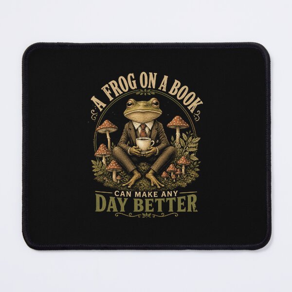 Item preview, A Frog on a Book Can Make Any Day Better Cozy Reader Design designed and sold by MiALopezArt.
