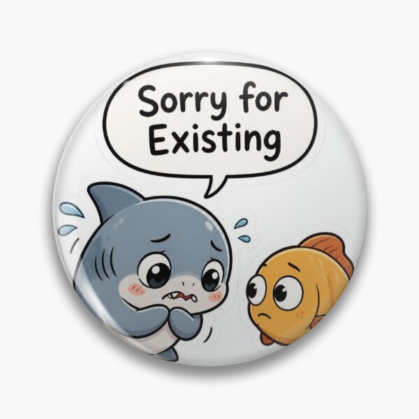 Item preview, Sorry For Existing Funny Anxious Shark Introvert T-Shirt designed and sold by redblink store.
