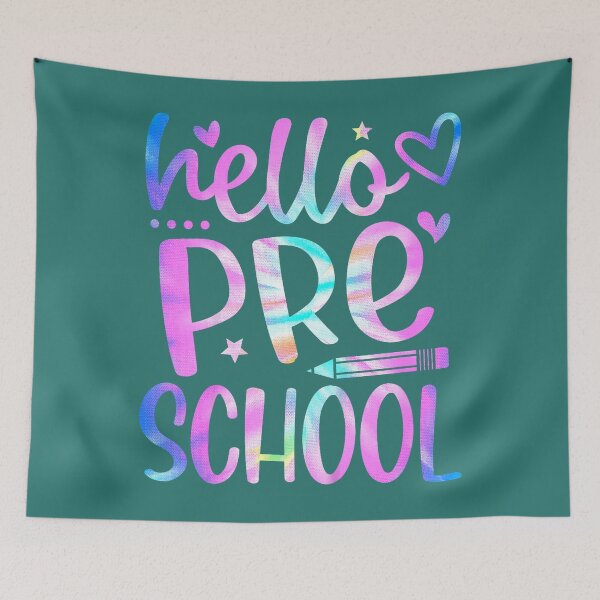 Item preview, Hello Pre School First Day School Teacher Girl Tie Dye Pre K designed and sold by TESTTES.