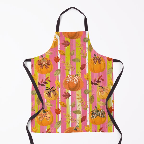 Item preview, Whimsical Fall Harvest Seamless Pattern with Decorated Pumpkins and Autumn Leaves on a Striped Background designed and sold by VibranPalette.