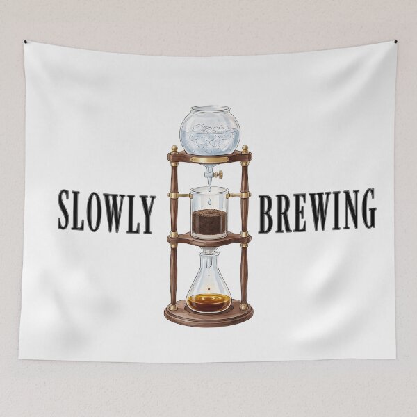 Item preview, Slowly Brewing Mama to Be Iced Coffee Lover Pregnancy Quote Cute Drip Brew Design designed and sold by MoqunaDesign.