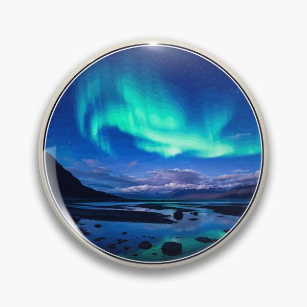 Item preview, Abisko National Park Sweden Northern Lights Mountain Landscape designed and sold by Gideon Emmerich.