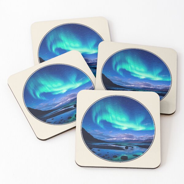 Item preview, Abisko National Park Sweden Northern Lights Mountain Landscape designed and sold by Gideon Emmerich.