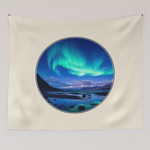 Item preview, Abisko National Park Sweden Northern Lights Mountain Landscape designed and sold by Gideon Emmerich.