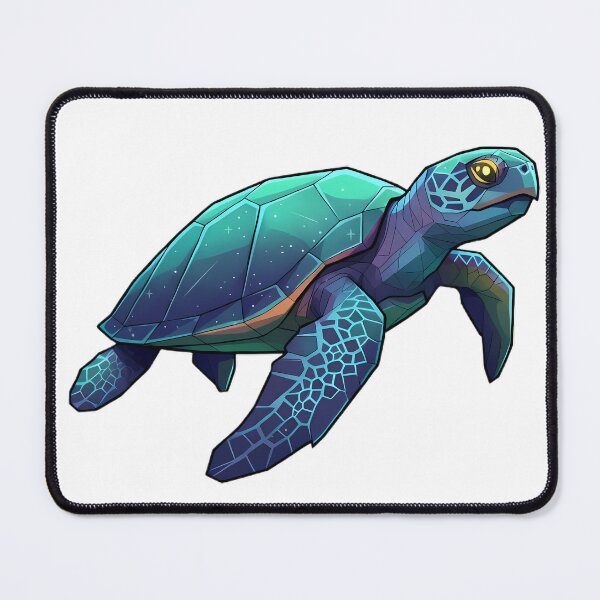 Item preview, Cosmic Sea Turtle – Geometric Low-Poly Galaxy Ocean Design designed and sold by Cosmic Critters Decals.