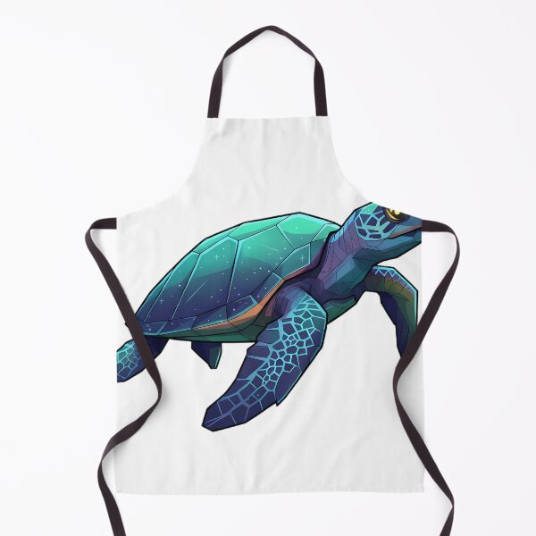 Item preview, Cosmic Sea Turtle – Geometric Low-Poly Galaxy Ocean Design designed and sold by Cosmic Critters Decals.