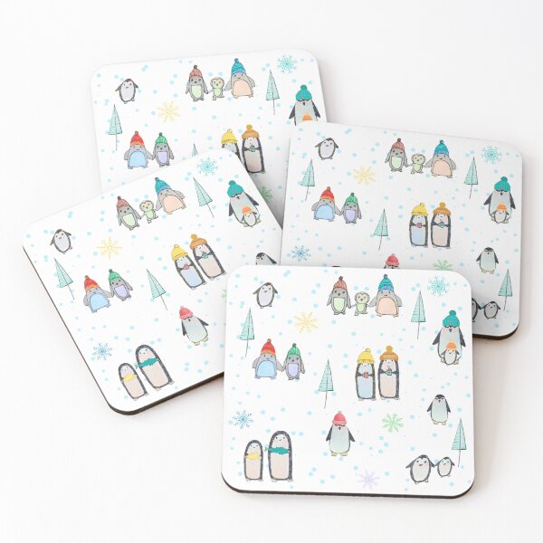 Item preview, Cute penguins hand drawn (white) designed and sold by Boy and Belugee.