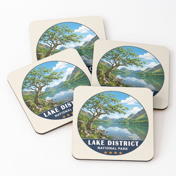 Item preview, Lake District National Park Vintage Mountain & Lake Landscape designed and sold by Gideon Emmerich.