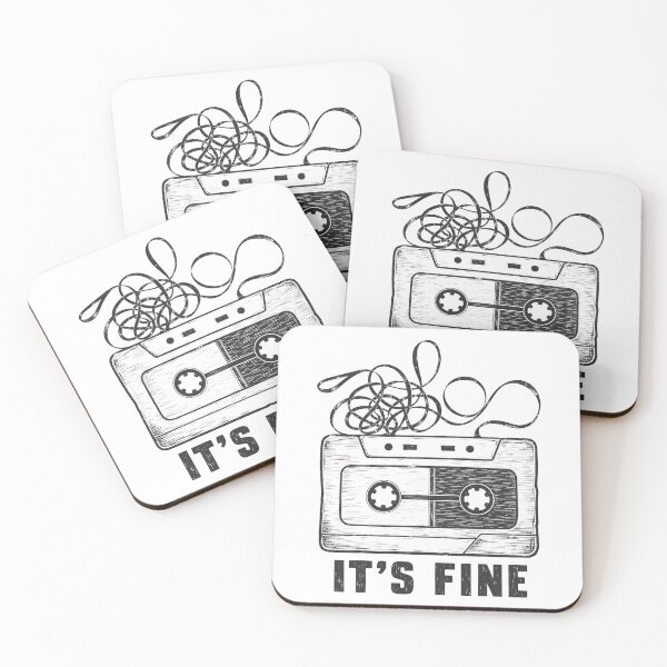Item preview, It’s Fine Graphic Retro Cassette Tape  designed and sold by bobcatmarty.