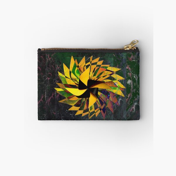 Item preview, Kinetic Pinwheels – Dark Green and Yellow Surreal Collage designed and sold by Marsailhe Milward.