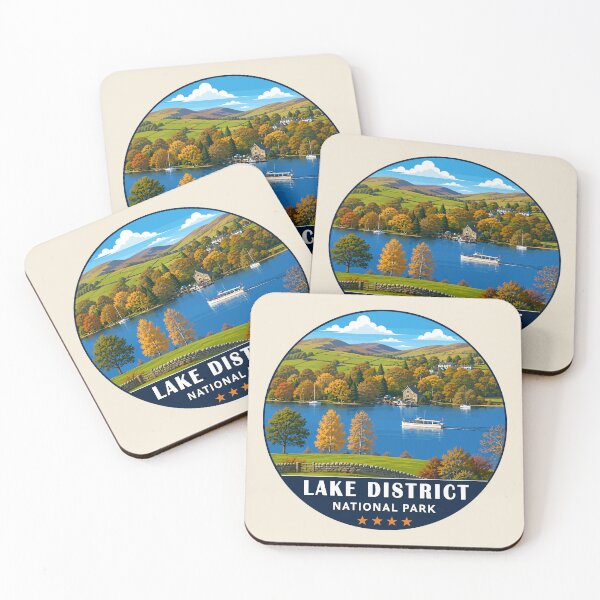 Item preview, Lake District National Park Vintage Mountain & Lake Landscape designed and sold by Gideon Emmerich.