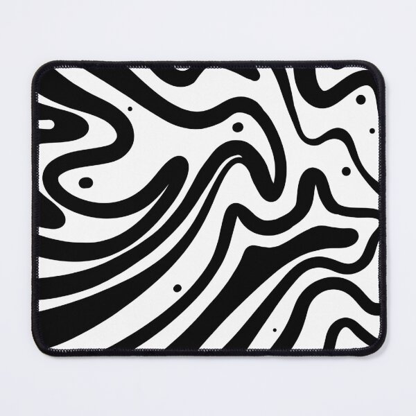 Item preview, Abstract wave doodle black and white designed and sold by Kimos Creative Store.