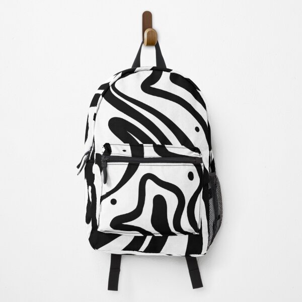 Item preview, Abstract wave doodle black and white designed and sold by Kimos Creative Store.