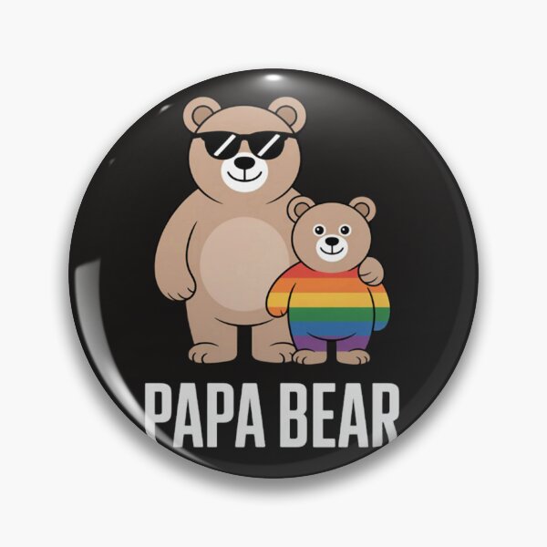 Item preview, LGBT Proud Papa Bear Proud Bear Dad LGBT Pride Gay Child designed and sold by arttichoky.