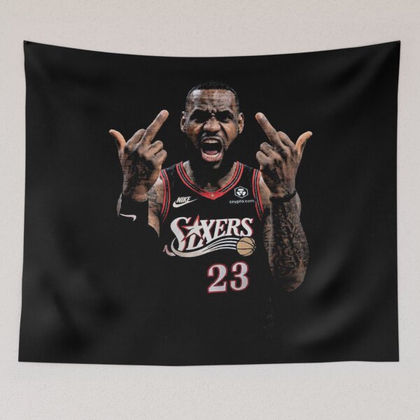 Item preview, Lebron-James-76ers Flipping the Bird designed and sold by EvantheSolace.