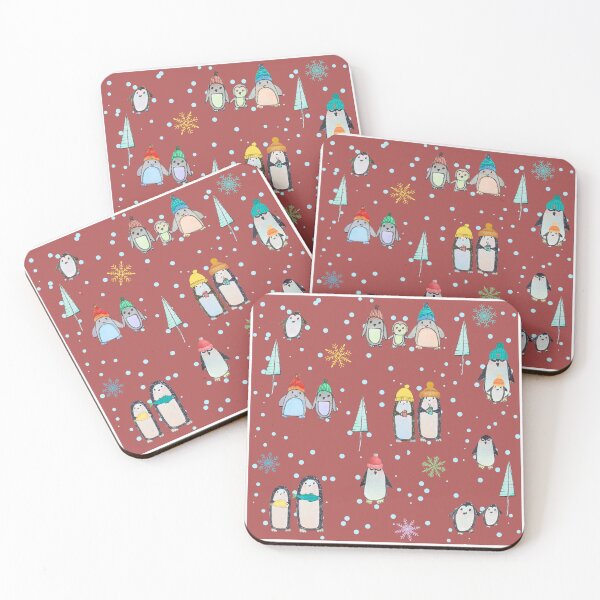 Item preview, Cute penguins hand drawn (red) designed and sold by Boy and Belugee.