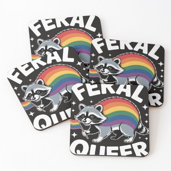 Item preview, LGBTQ Pride Raccoon Feral Queer Rainbow Pride Flag LGBT designed and sold by endenvys.