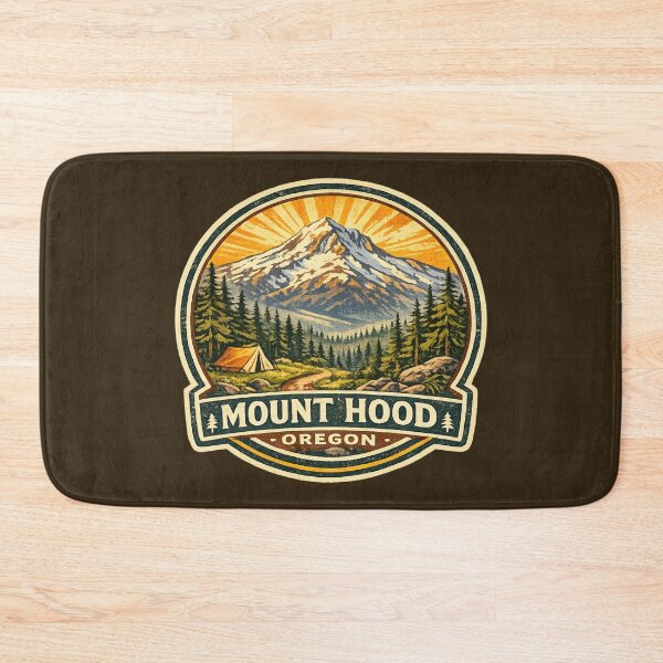 Item preview, Mount Hood Oregon Retro Hiking Badge | Vintage Volcano Camping Adventure | Snow-Capped Mountain National Park Travel designed and sold by Globalcitytees.