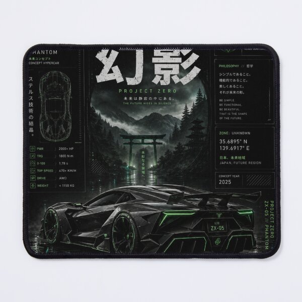 Item preview, Project Zero ZX-05 Phantom | Futuristic Hypercar Concept Poster designed and sold by MidnightPistons.