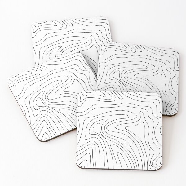 Item preview, Abstract wave doodle wood line designed and sold by Kimos Creative Store.